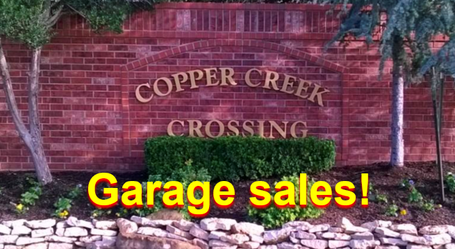 Two CCC community garage sales planned